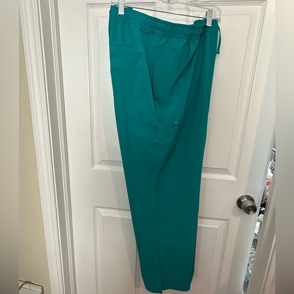 Women's EDS Essentials Drawstring Scrub Pants Teal 3X Petite - Picture 2 of 14